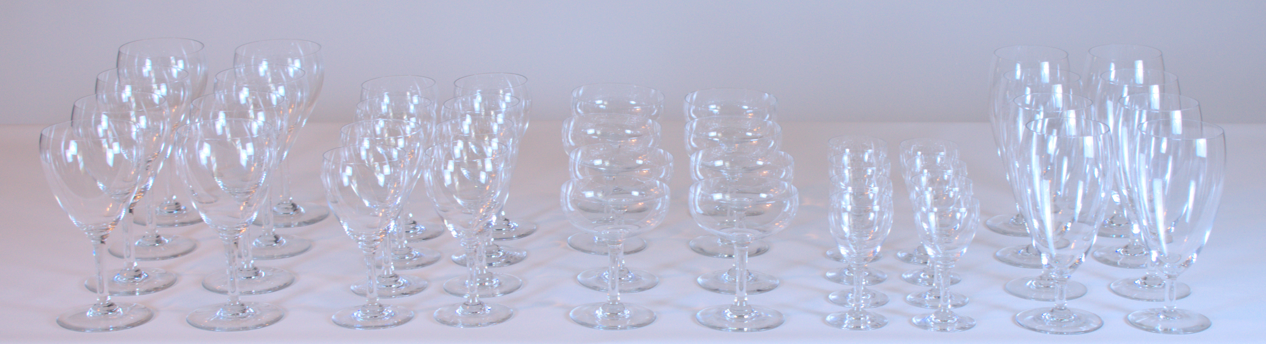 Set of 40, Baccarat stemware